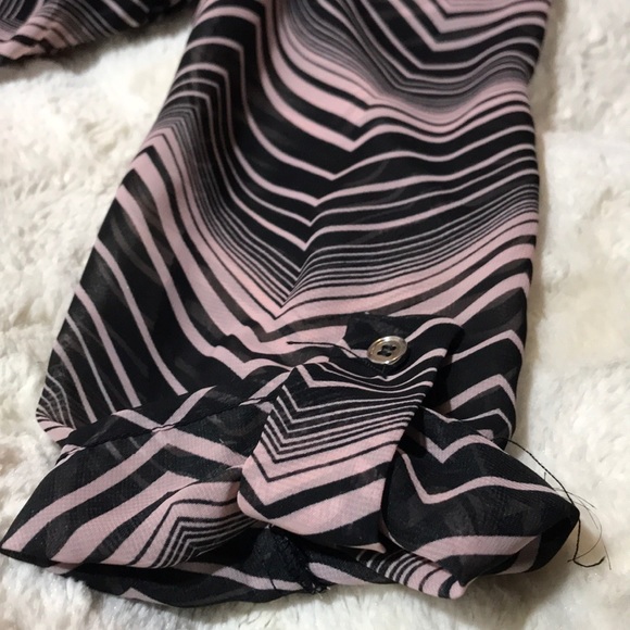 Lily Rose Chevron Blush and Black Dress - Picture 2 of 7